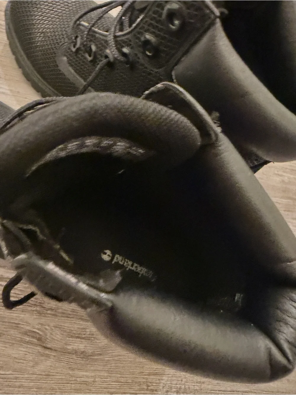 Timberland All-Black Textured Leather Work Boots
